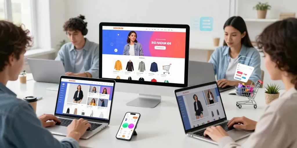 Customers exploring rokok88 products online, showcasing an engaging e-commerce experience.