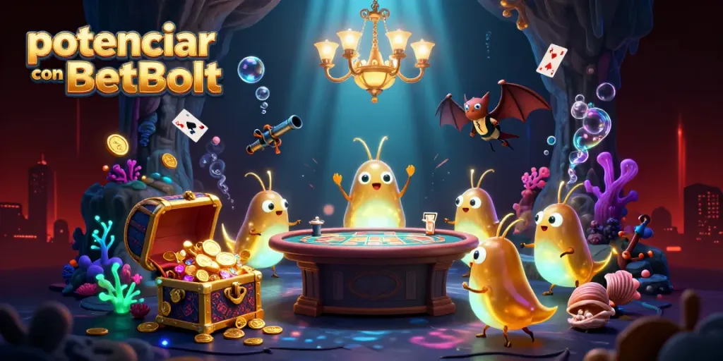 Potenciar con BetBolt en un casino submarino iluminado por luciérnagas
