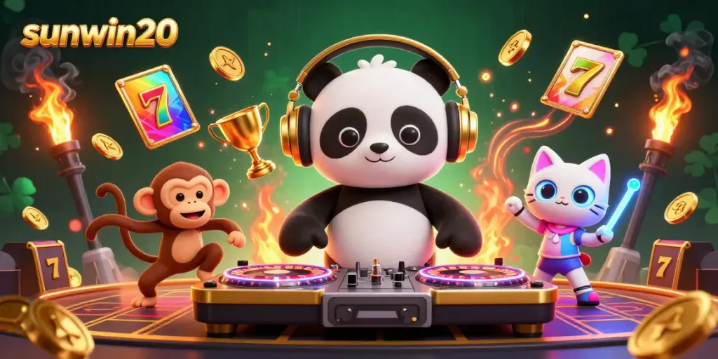 Experience thrilling action at sunwin20 with vibrant characters in a lively casino atmosphere.