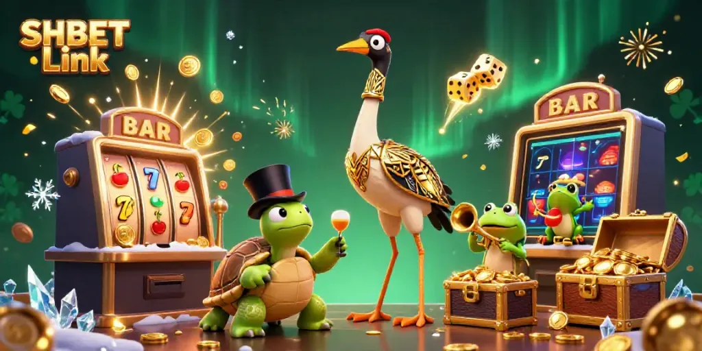 Engage in thrilling games at SHBET Link with dynamic characters and vibrant casino elements.