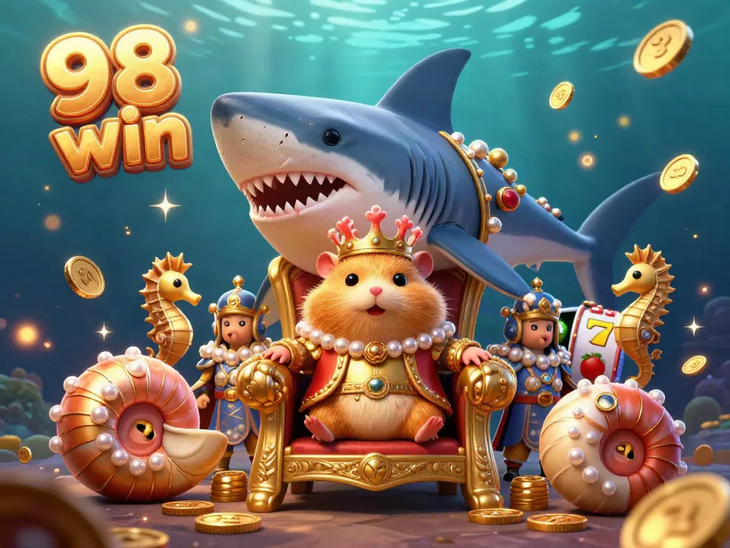 Engage in thrilling wins with the 98 win slots scene, featuring a unique underwater theme.