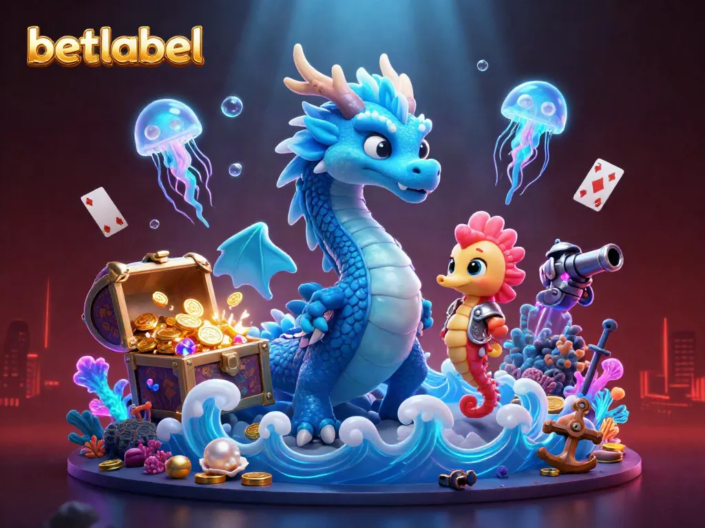 Experience exciting betting opportunities with betlabel surrounded by a vibrant underwater scene.