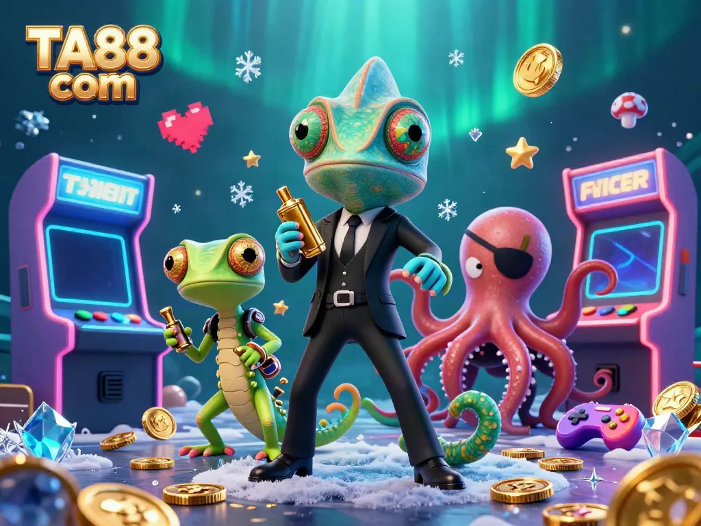 Join the fun with TA88 com in this vibrant 3D casino adventure featuring animated gaming elements.
